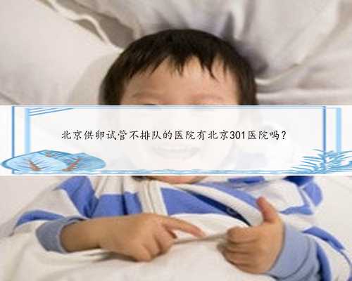 北京供卵试管不排队的医院有北京301医院吗？