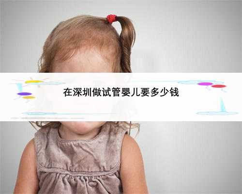 在深圳做试管婴儿要多少钱